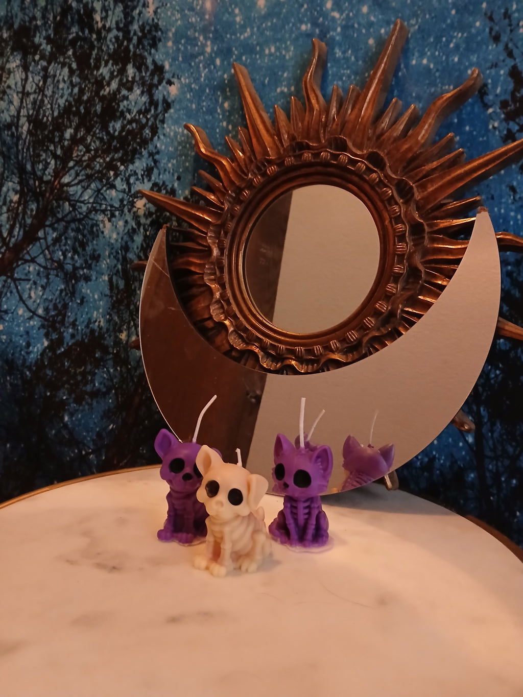 Dia de los muertos puppy candle — Astral Ashes & Emberlight product photo